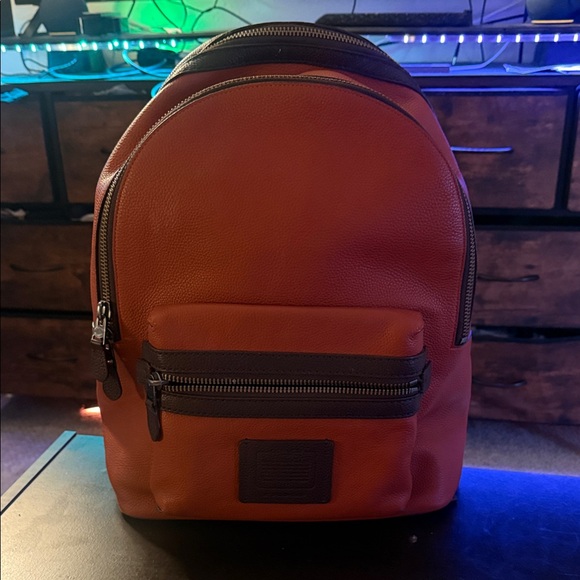 Coach Other - Coach Men's Burnt Orange Leather University Backpack